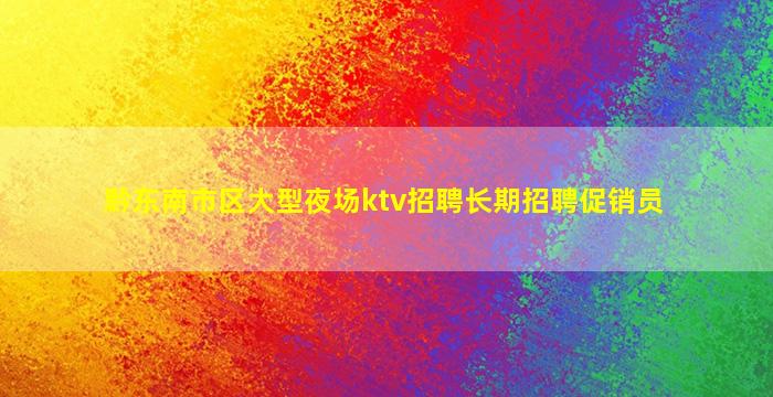 黔东南市区大型夜场ktv招聘长期招聘促销员